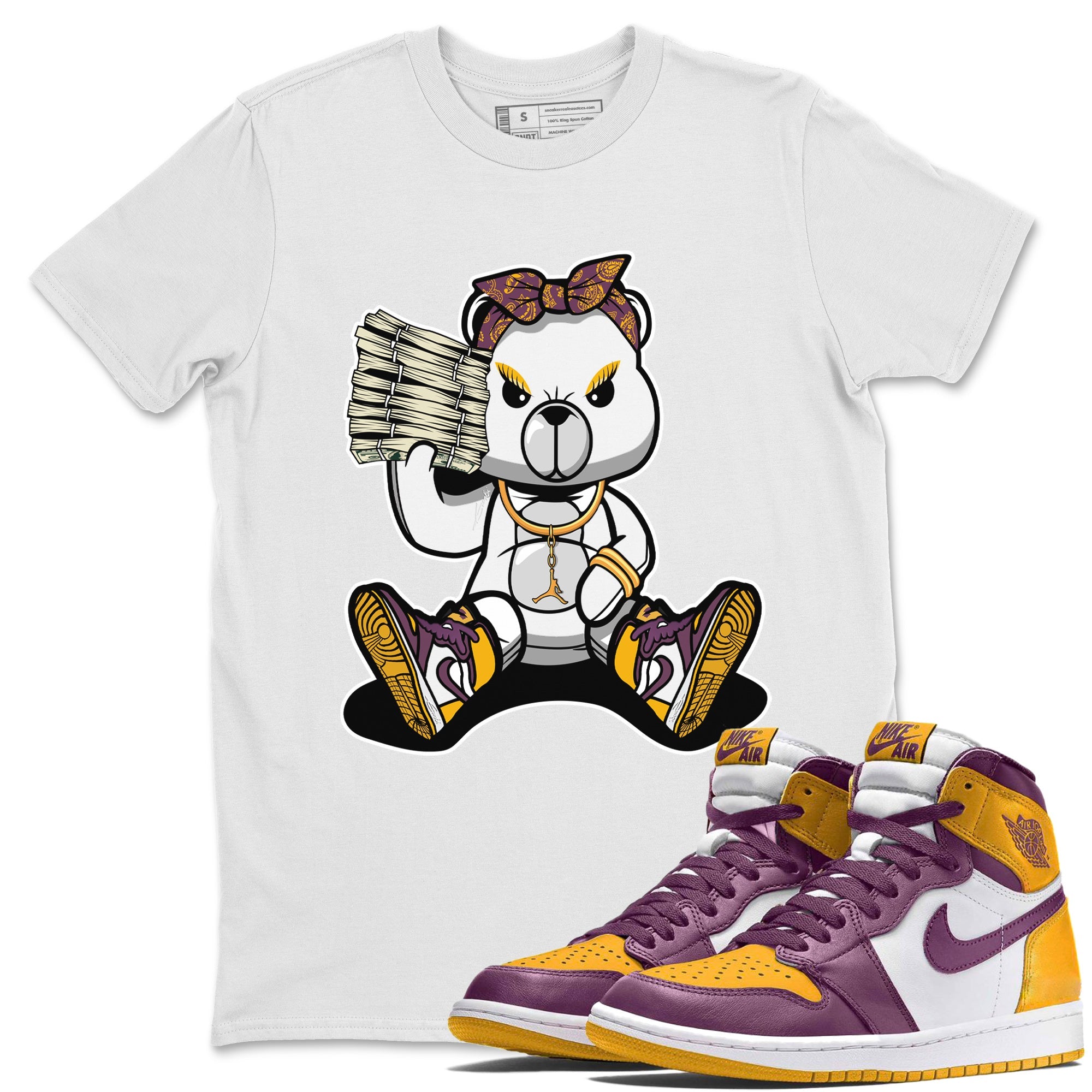 Jordan 1 Brotherhood Sneaker Matching T-Shirt Bad Baby Bear Sneaker Tees Jordan 1 Brotherhood Sneaker Release Tees Crew Neck Tees