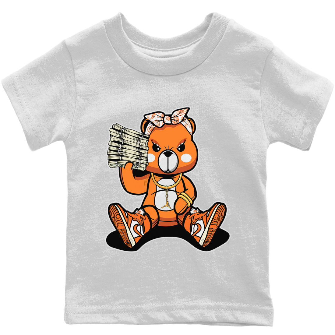 Jordan 1 Starfish Sneaker Matching T-Shirt Bad Baby Bear Sneaker Tees Jordan 1 Starfish Sneaker Release Tees Kids Shirts