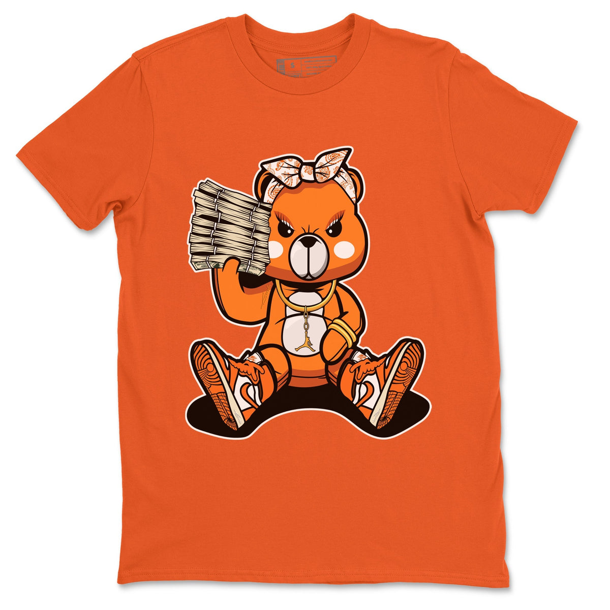 Jordan 1 Starfish Sneaker Matching T-Shirt Bad Baby Bear Sneaker Tees Jordan 1 Starfish Sneaker Release Tees Crew Neck Tees