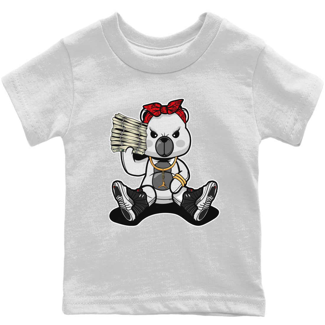 Jordan 12 Playoffs Sneaker Matching T-Shirt Bad Baby Bear Sneaker Tees Jordan 12 Playoffs Sneaker Release Tees Kids Shirts