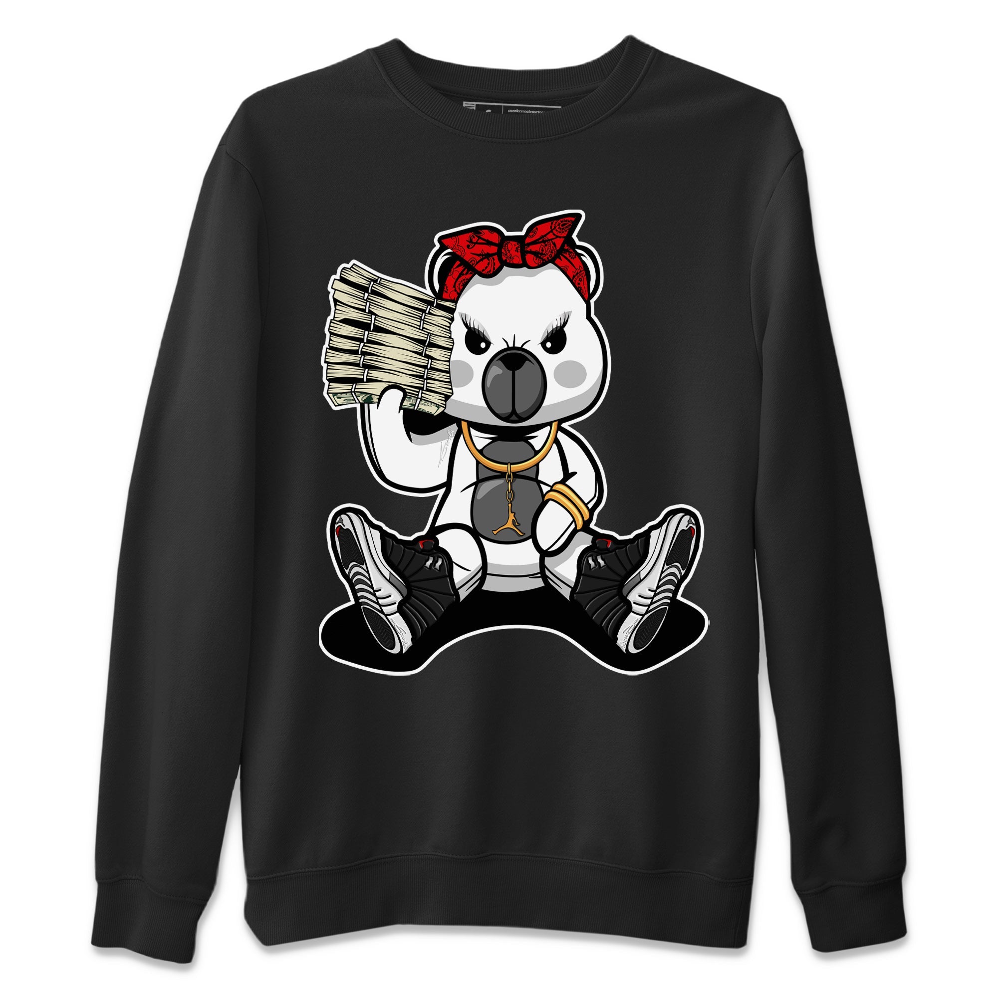 Jordan 12 Playoffs Sneaker Matching T-Shirt Bad Baby Bear Sneaker Tees Jordan 12 Playoffs Sneaker Release Tees Crew Neck Tees