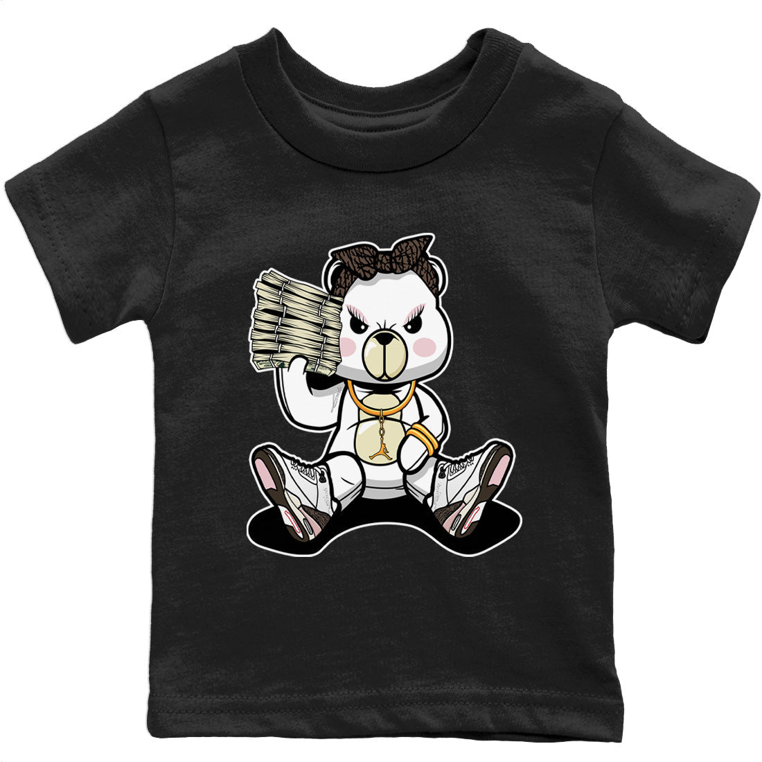 Jordan 3 Atmosphere Sneaker Matching T-Shirt Bad Baby Bear Sneaker Tees Jordan 3 Atmosphere Sneaker Release Tees Kids Shirts