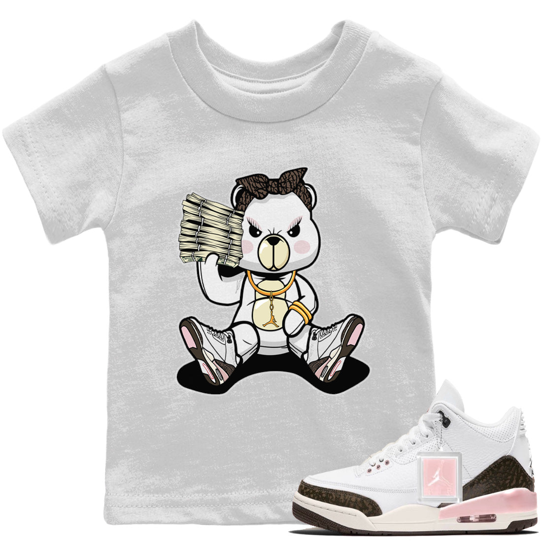 Jordan 3 Atmosphere Sneaker Matching T-Shirt Bad Baby Bear Sneaker Tees Jordan 3 Atmosphere Sneaker Release Tees Kids Shirts