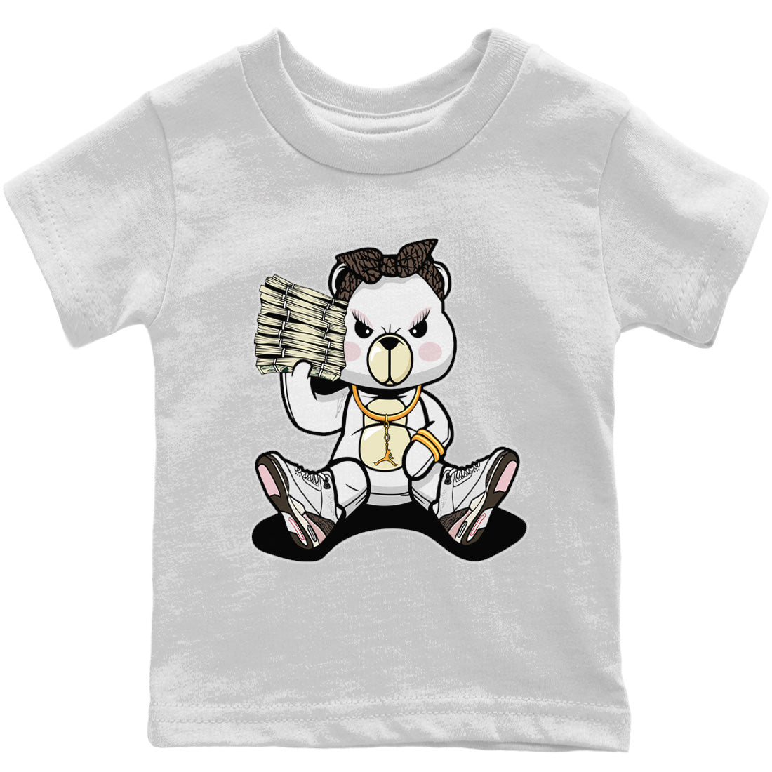 Jordan 3 Atmosphere Sneaker Matching T-Shirt Bad Baby Bear Sneaker Tees Jordan 3 Atmosphere Sneaker Release Tees Kids Shirts
