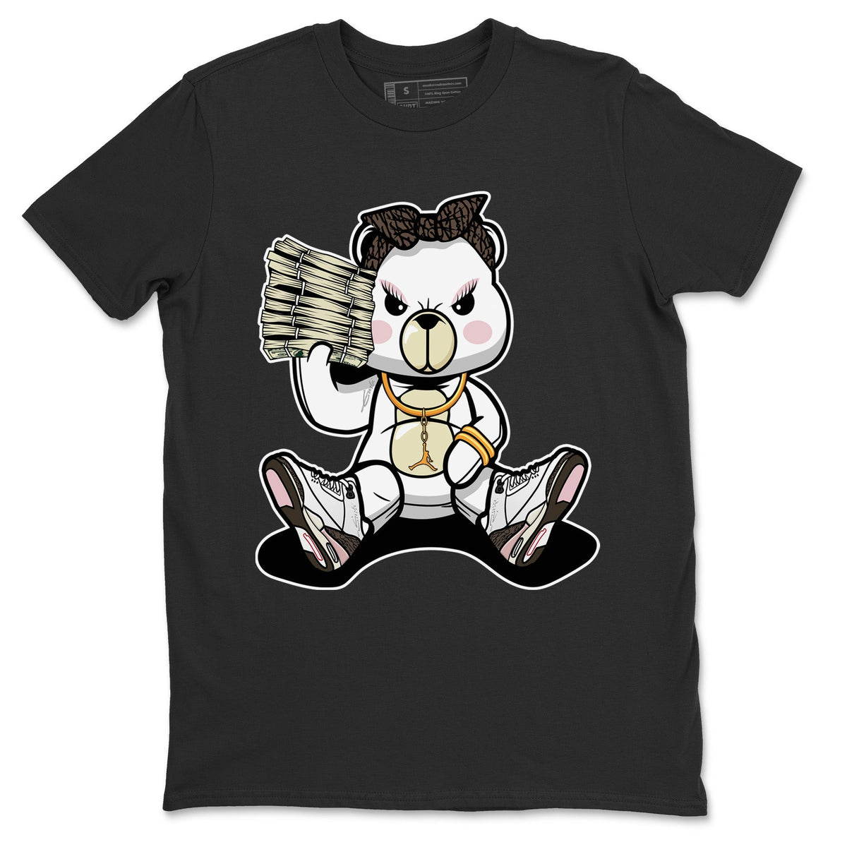 Jordan 3 Atmosphere Sneaker Matching T-Shirt Bad Baby Bear Sneaker Tees Jordan 3 Atmosphere Sneaker Release Tees Crew Neck Tees