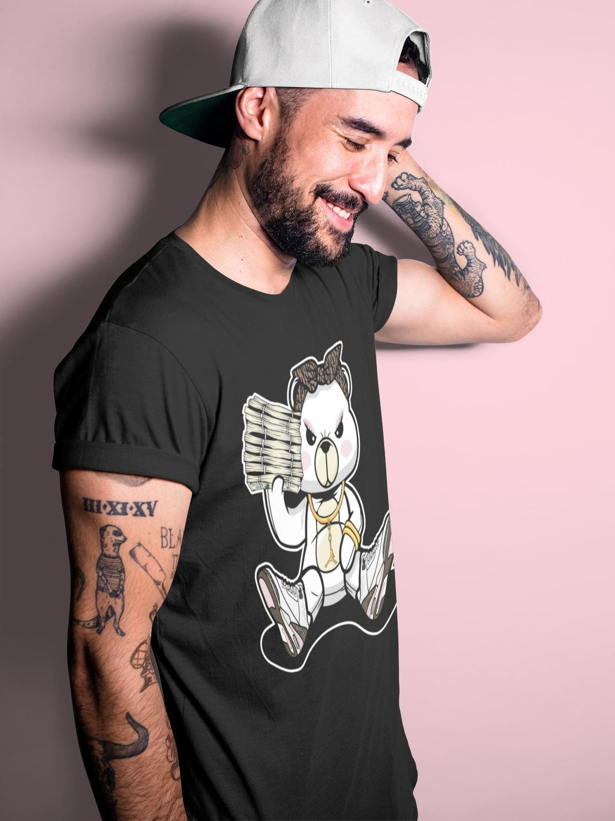Jordan 3 Atmosphere Sneaker Matching T-Shirt Bad Baby Bear Sneaker Tees Jordan 3 Atmosphere Sneaker Release Tees Crew Neck Tees