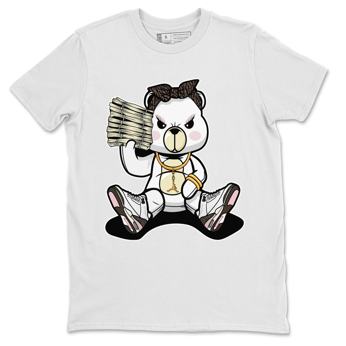Jordan 3 Atmosphere Sneaker Matching T-Shirt Bad Baby Bear Sneaker Tees Jordan 3 Atmosphere Sneaker Release Tees Crew Neck Tees