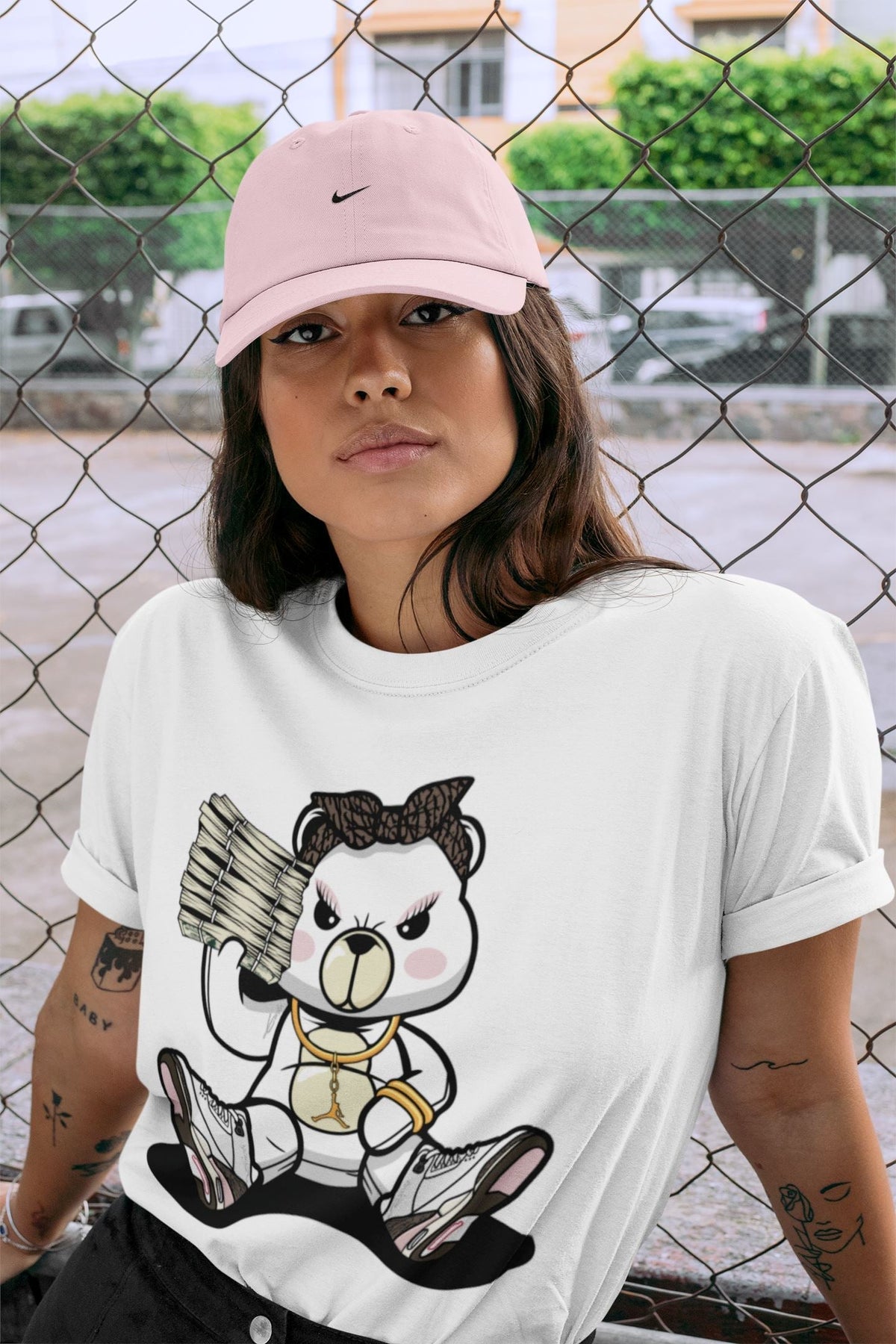 Jordan 3 Atmosphere Sneaker Matching T-Shirt Bad Baby Bear Sneaker Tees Jordan 3 Atmosphere Sneaker Release Tees Crew Neck Tees