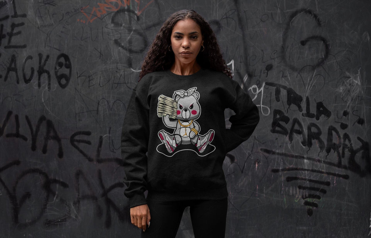 Jordan 3 Cardinal Sneaker Matching T-Shirt Bad Baby Bear Sneaker Tees Jordan 3 Cardinal Sneaker Release Tees Crew Neck Tees