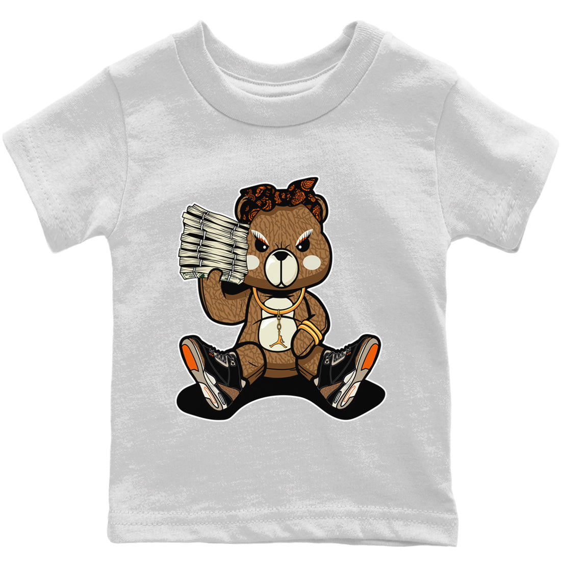 Jordan 3 Desert Elephant Sneaker Matching T-Shirt Bad Baby Bear Sneaker Tees Jordan 3 Desert Elephant Sneaker Release Tees Kids Shirts