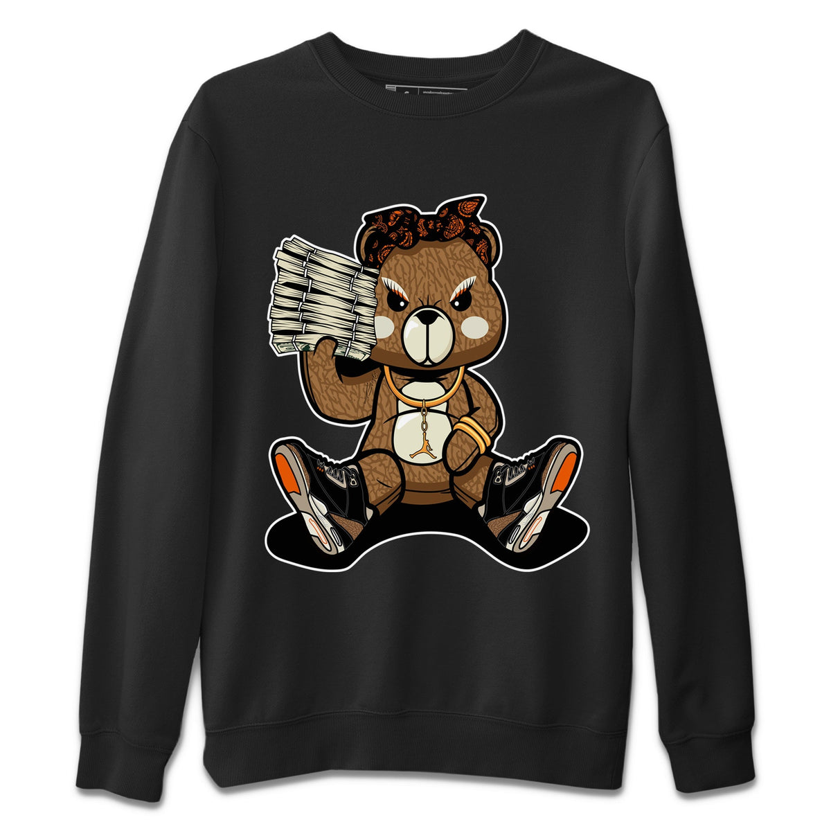 Jordan 3 Desert Elephant Sneaker Matching T-Shirt Bad Baby Bear Sneaker Tees Jordan 3 Desert Elephant Sneaker Release Tees Crew Neck Tees
