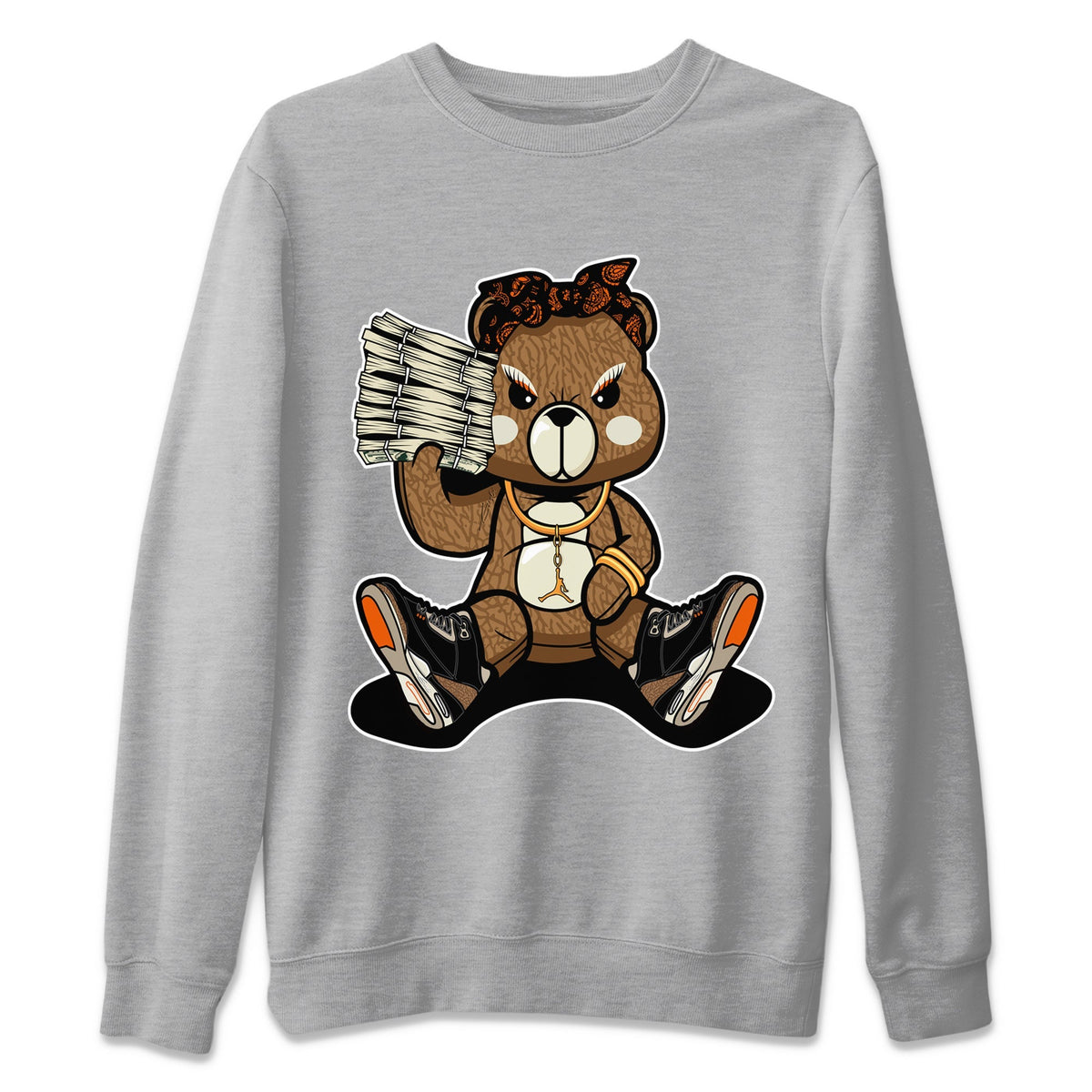 Jordan 3 Desert Elephant Sneaker Matching T-Shirt Bad Baby Bear Sneaker Tees Jordan 3 Desert Elephant Sneaker Release Tees Crew Neck Tees