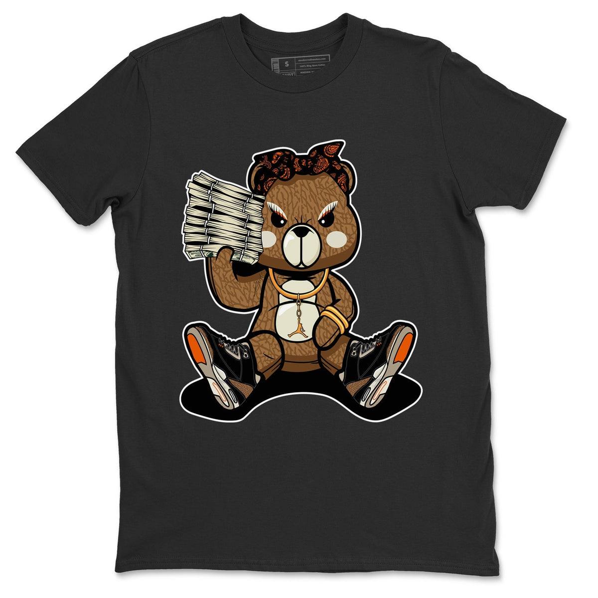 Jordan 3 Desert Elephant Sneaker Matching T-Shirt Bad Baby Bear Sneaker Tees Jordan 3 Desert Elephant Sneaker Release Tees Crew Neck Tees