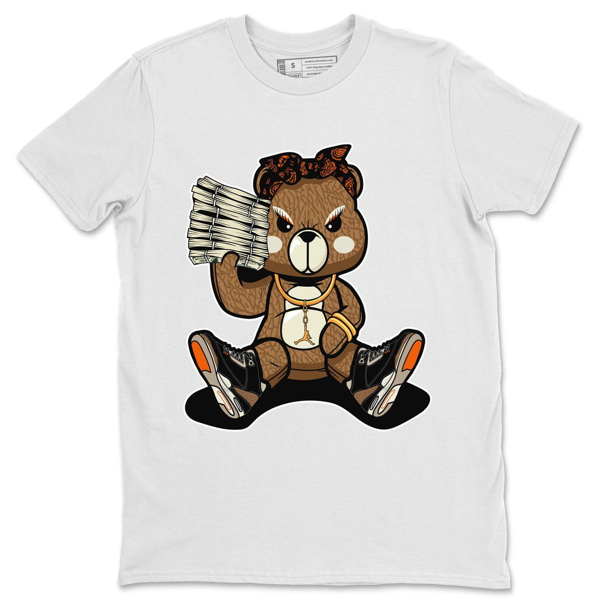 Jordan 3 Desert Elephant Sneaker Matching T-Shirt Bad Baby Bear Sneaker Tees Jordan 3 Desert Elephant Sneaker Release Tees Crew Neck Tees