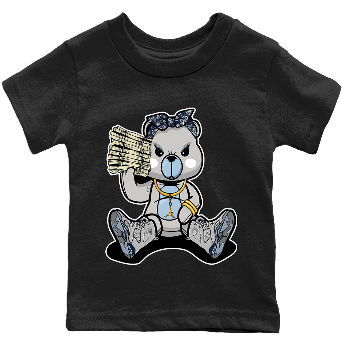 Jordan 6 Georgetown Sneaker Matching T-Shirt Bad Baby Bear Sneaker Tees Jordan 6 Georgetown Sneaker Release Tees Kids Shirts