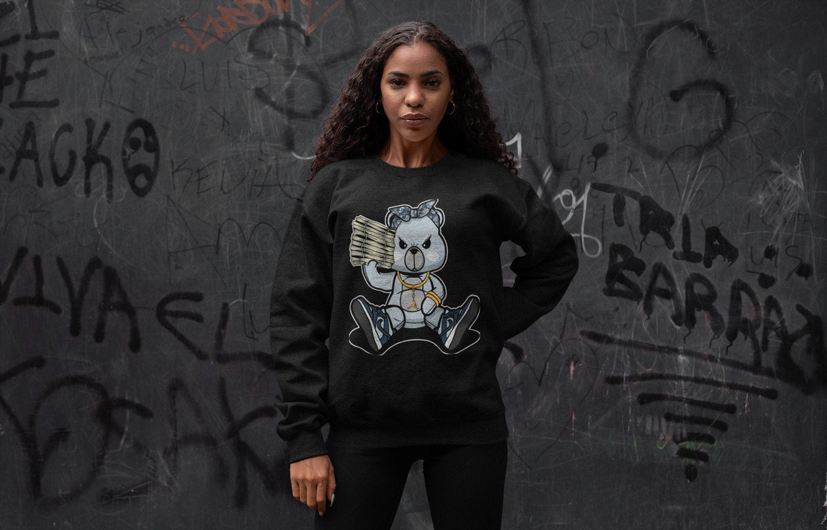 Dunk championship Grey Sneaker Match Tees Bad Baby Bear Sneaker Tees Dunk championship Grey Jordan to match sneaker T-Shirt Crew Neck Shirts