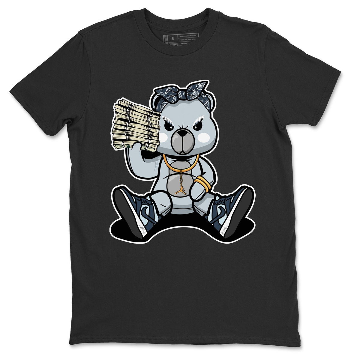 Dunk championship Grey Sneaker Match Tees Bad Baby Bear Sneaker Tees Dunk championship Grey Jordan to match sneaker T-Shirt Crew Neck Shirts