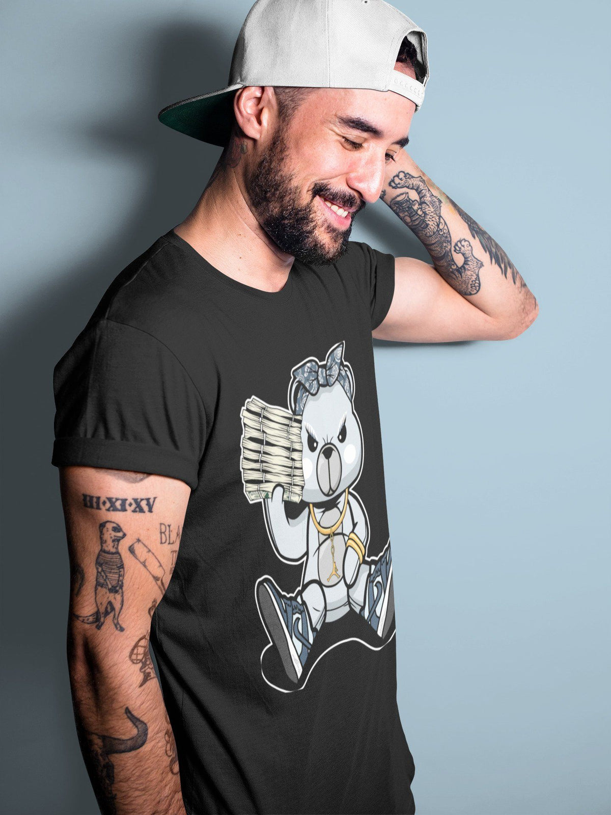 Dunk championship Grey Sneaker Match Tees Bad Baby Bear Sneaker Tees Dunk championship Grey Jordan to match sneaker T-Shirt Crew Neck Shirts