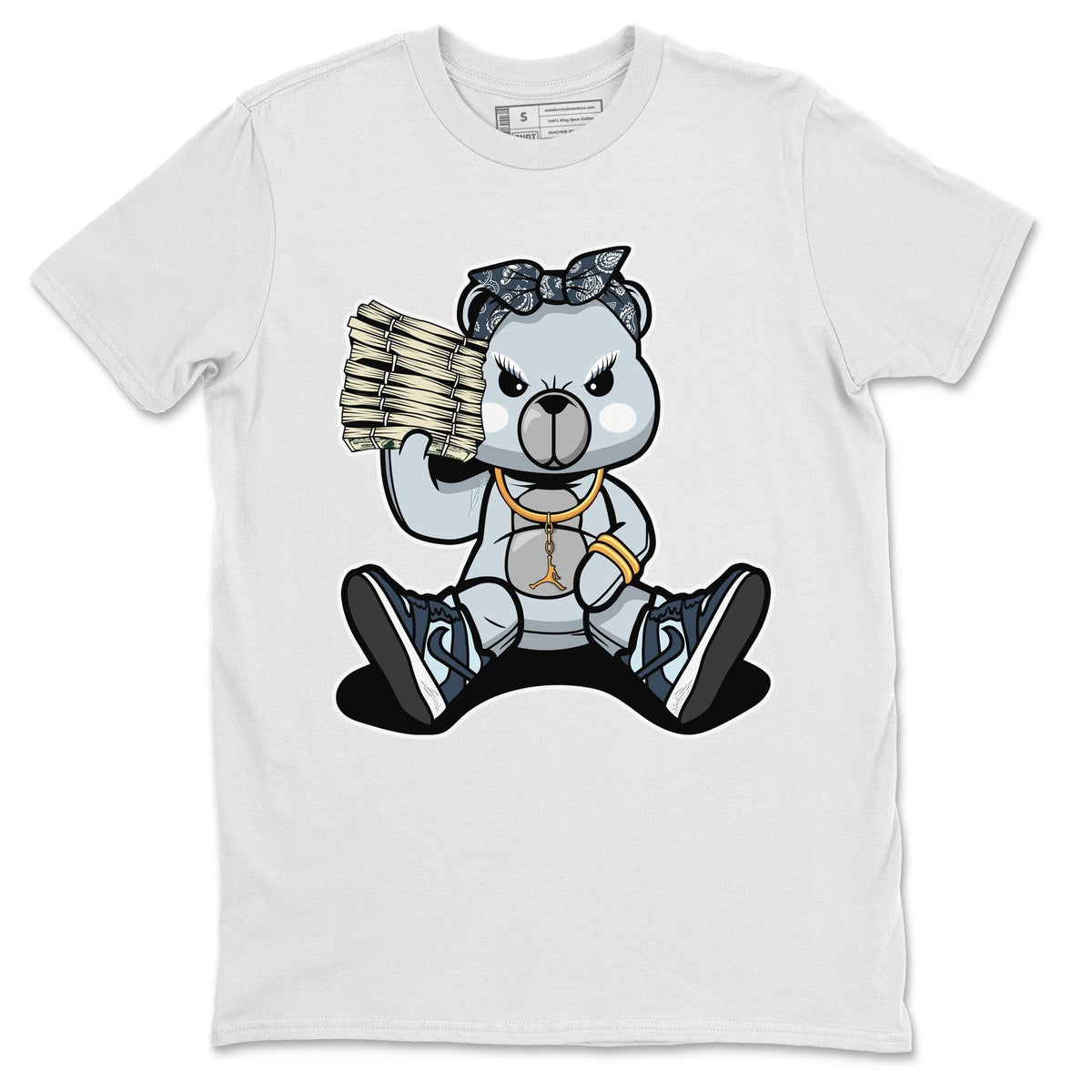 Dunk championship Grey Sneaker Match Tees Bad Baby Bear Sneaker Tees Dunk championship Grey Jordan to match sneaker T-Shirt Crew Neck Shirts
