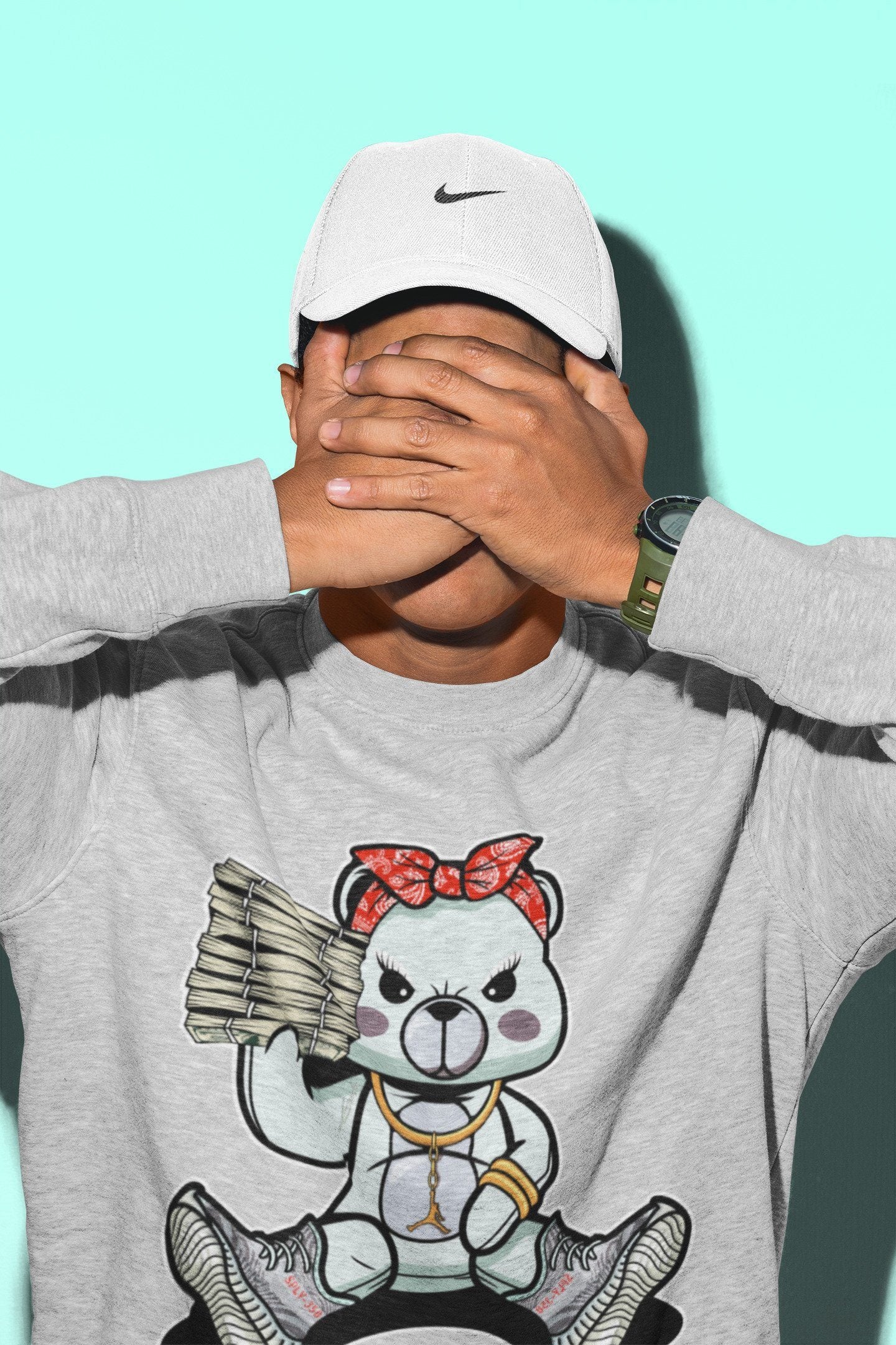 Yeezy 350 Blue Tint Shirt To Match Jordans Bad Baby Bear Sneaker Tees Yeezy 350 Blue Tint Drip Gear Zone Sneaker Matching Clothing Unisex Shirts