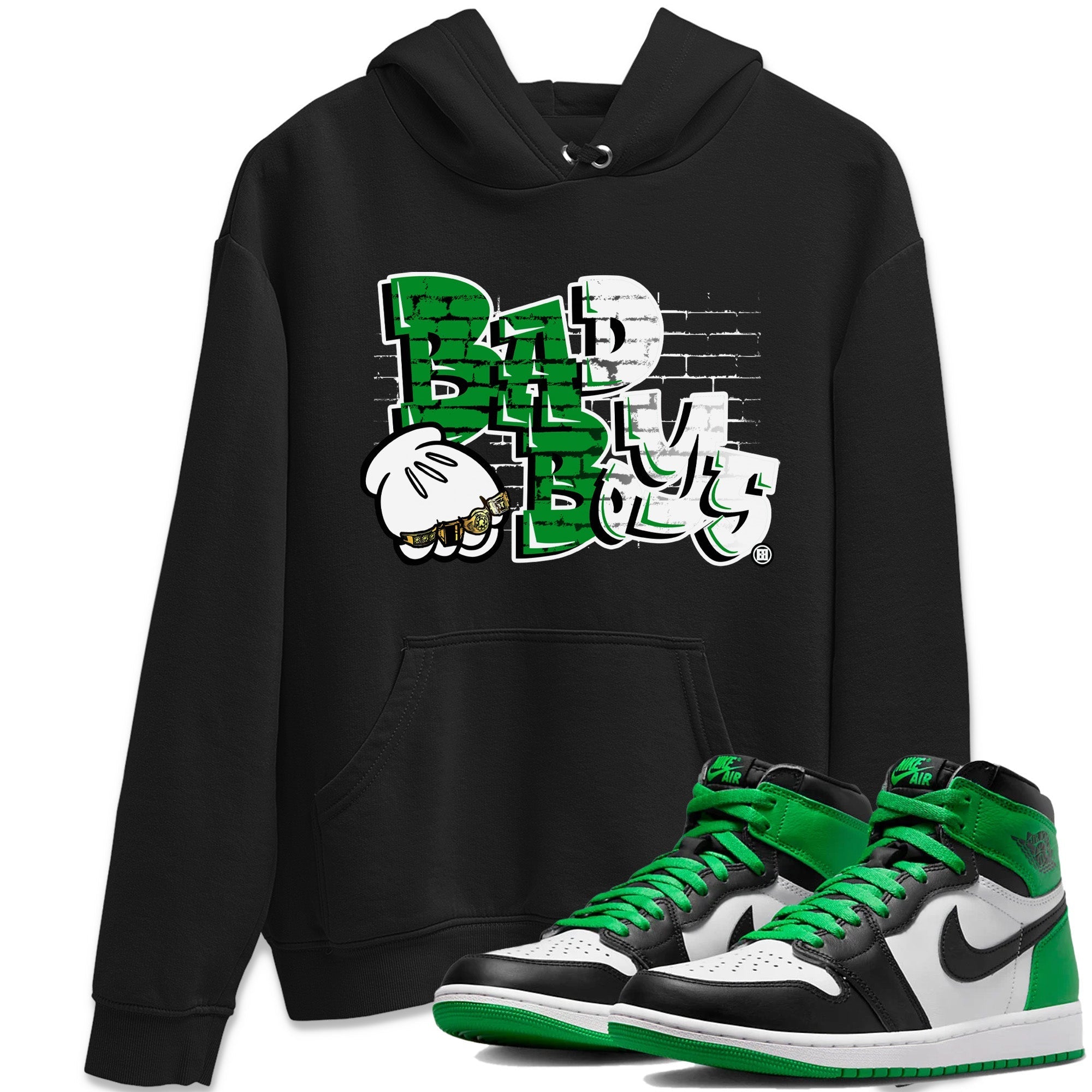 Air Jordan 1 Celtics Sneaker Match Tees Bad Boys Streetwear Sneaker Shirt Air Jordan 1 Retro Celtics Sneaker Release Tees Unisex Shirts Black 1
