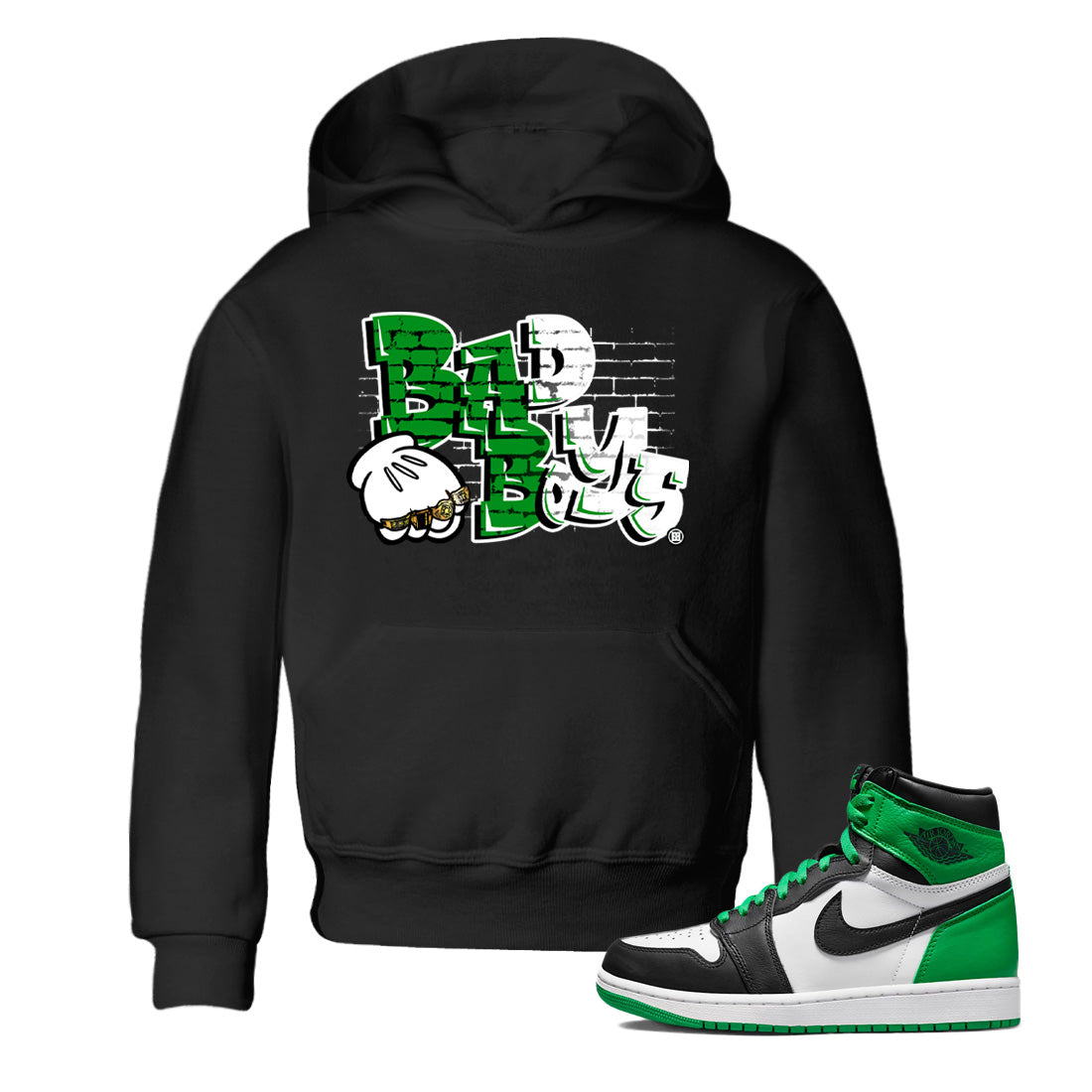 Air Jordan 1 Celtics Sneaker Match Tees Bad Boys Streetwear Sneaker Shirt Air Jordan 1 Retro Celtics Sneaker Release Tees Kids Shirts Black 1