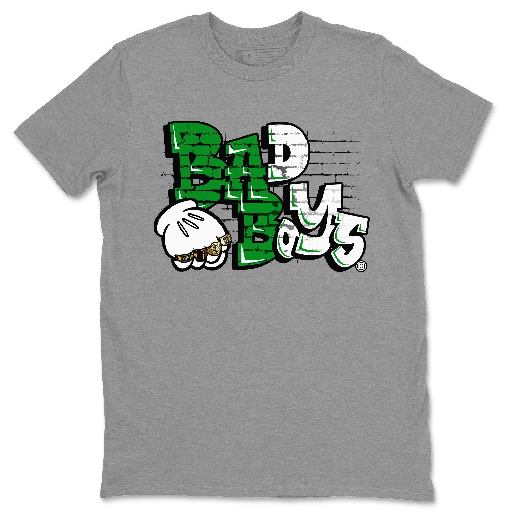 Air Jordan 1 Celtics Sneaker Match Tees Bad Boys Streetwear Sneaker Shirt Air Jordan 1 Retro Celtics Sneaker Release Tees Unisex Shirts Heather Grey 2