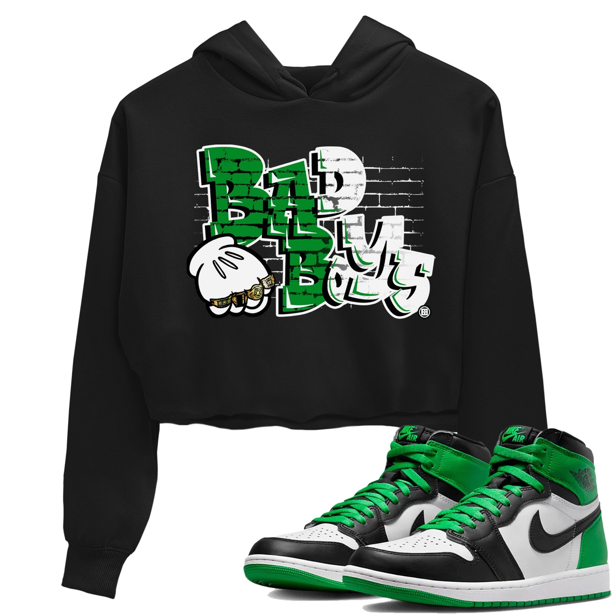 Air Jordan 1 Celtics Sneaker Match Tees Bad Boys Streetwear Sneaker Shirt Air Jordan 1 Retro Celtics Sneaker Release Tees Women's Shirts Black 1