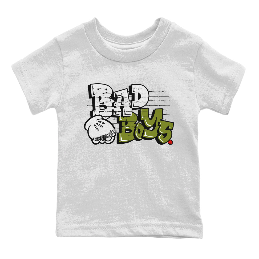 Air Jordan 1 Travis Scott Olive Sneaker Match Tees Bad Boys Streetwear Sneaker Shirt Air Jordan 1 Low x Travis Scott x Olive Sneaker Release Tees Kids Shirts White 2