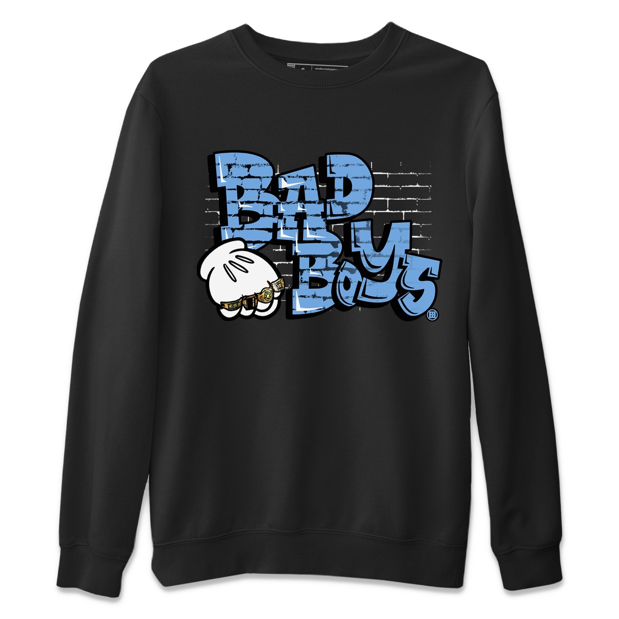 Air Jordan 1 Retro High OG UNC Toe Shirt to match Jordans Bad Boys Streetwear Sneaker Shirt Air Jordan 1 High OG UNC Toe Drip Gear Zone Sneaker Matching Clothing Crew Neck T-Shirts Black 2