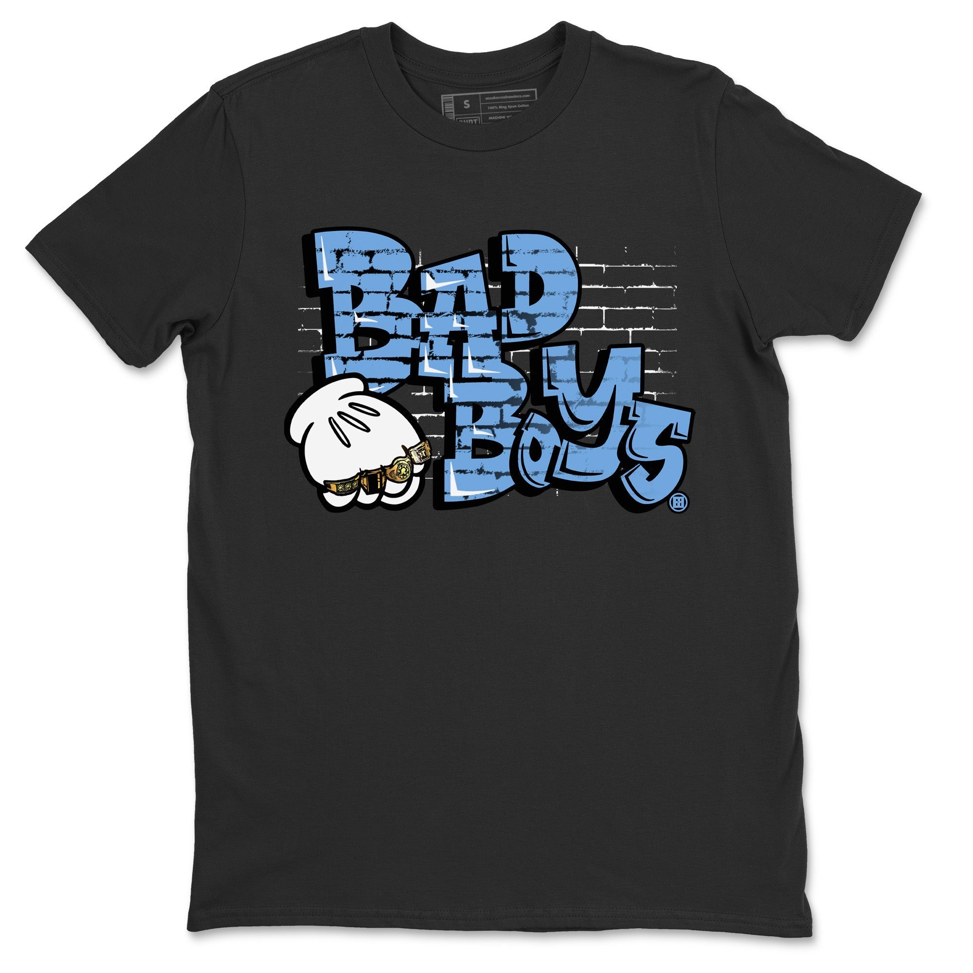 Air Jordan 1 Retro High OG UNC Toe Shirt to match Jordans Bad Boys Streetwear Sneaker Shirt Air Jordan 1 High OG UNC Toe Drip Gear Zone Sneaker Matching Clothing Crew Neck T-Shirts Black 2