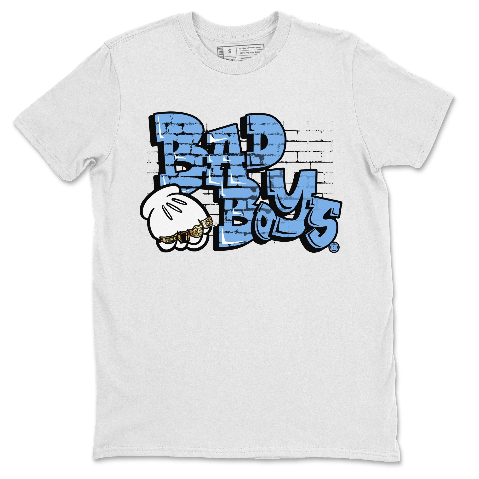 Air Jordan 1 Retro High OG UNC Toe Shirt to match Jordans Bad Boys Streetwear Sneaker Shirt Air Jordan 1 High OG UNC Toe Drip Gear Zone Sneaker Matching Clothing Crew Neck T-Shirts White 2