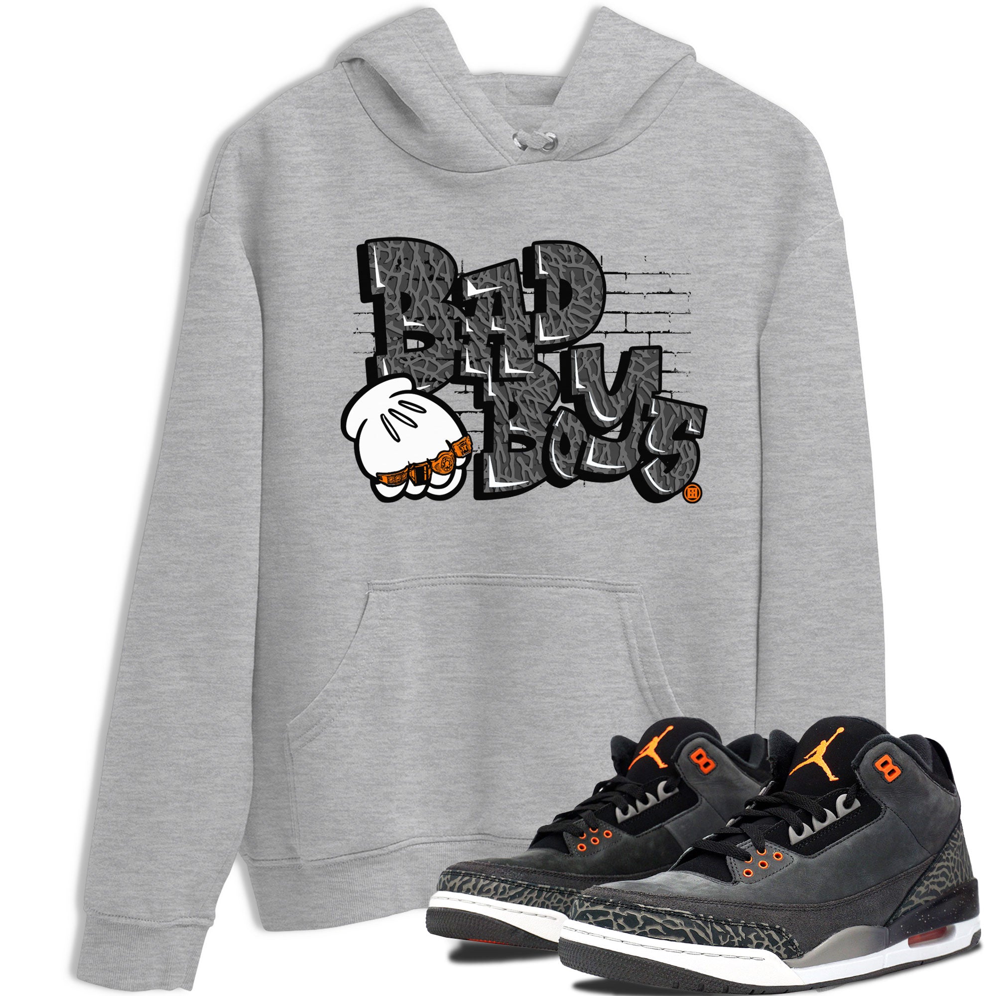 Jordan 3 Retro Fear AJ3 Grey shirt to match jordans Bad Boys sneaker tees Air Jordan 3 Fear Drip Gear Zone Crew Neck Casual Unisex Heather Grey 1 T-Shirt