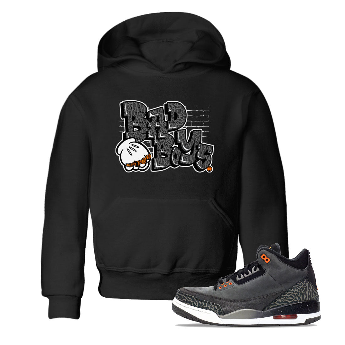 Jordan 3 Retro Fear AJ3 Grey shirt to match jordans Bad Boys sneaker tees Air Jordan 3 Fear Drip Gear Zone Baby Toddler Black 1 T-Shirt