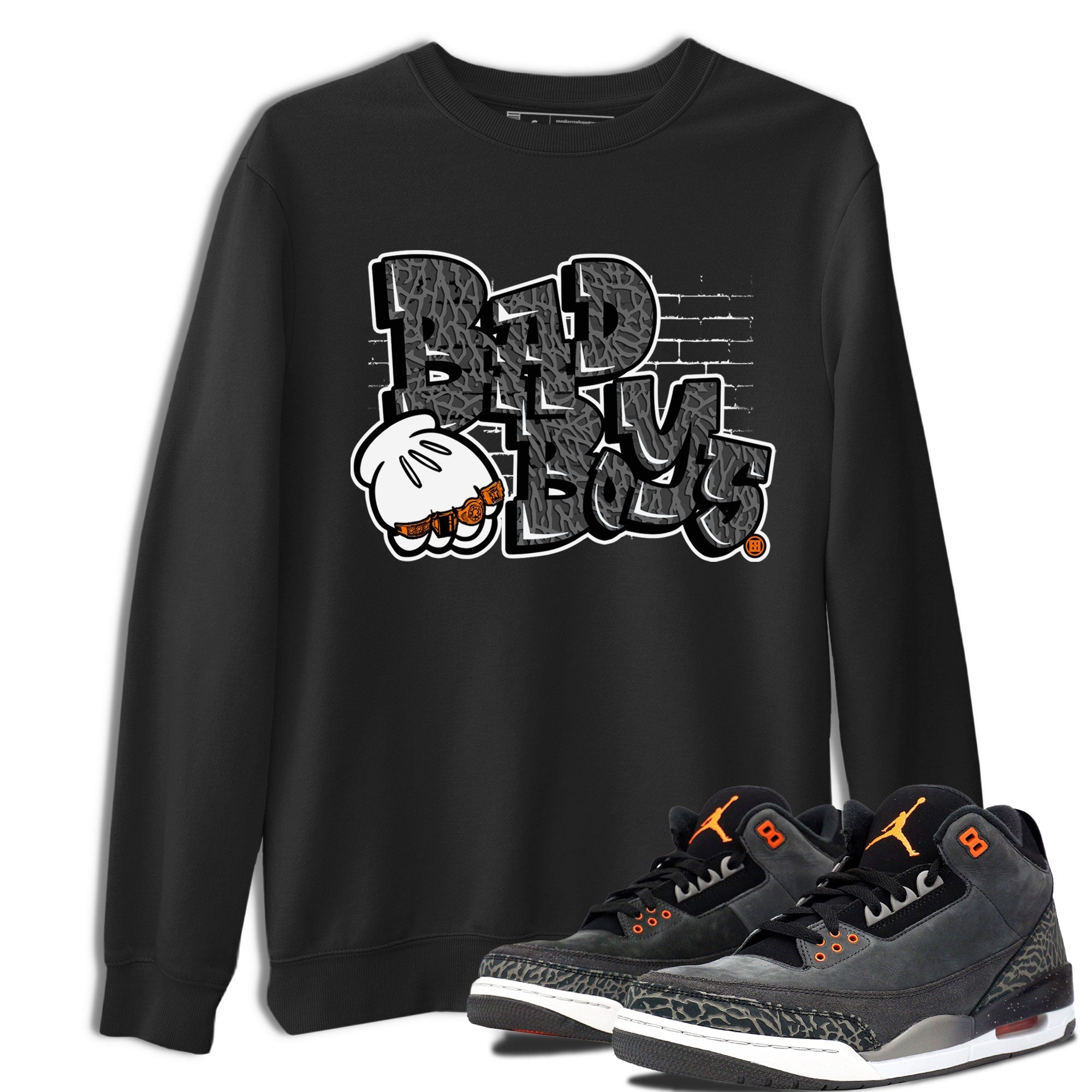 Jordan 3 Retro Fear AJ3 Grey shirt to match jordans Bad Boys sneaker tees Air Jordan 3 Fear Drip Gear Zone Crew Neck Casual Unisex Black 1 T-Shirt