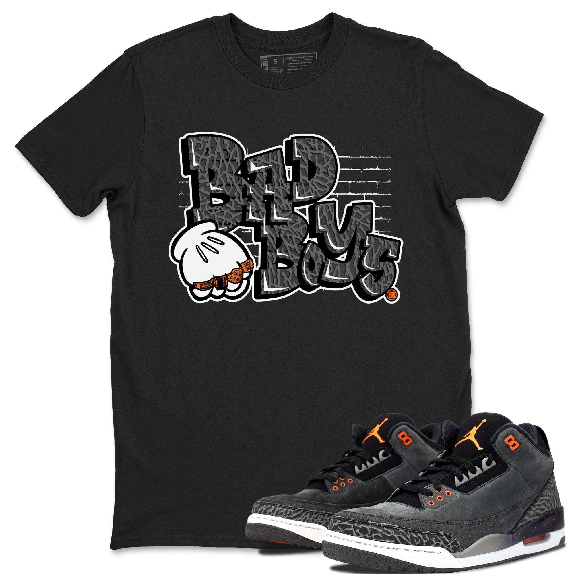 Jordan 3 Retro Fear AJ3 Grey shirt to match jordans Bad Boys sneaker tees Air Jordan 3 Fear Drip Gear Zone Crew Neck Casual Unisex Black 1 T-Shirt