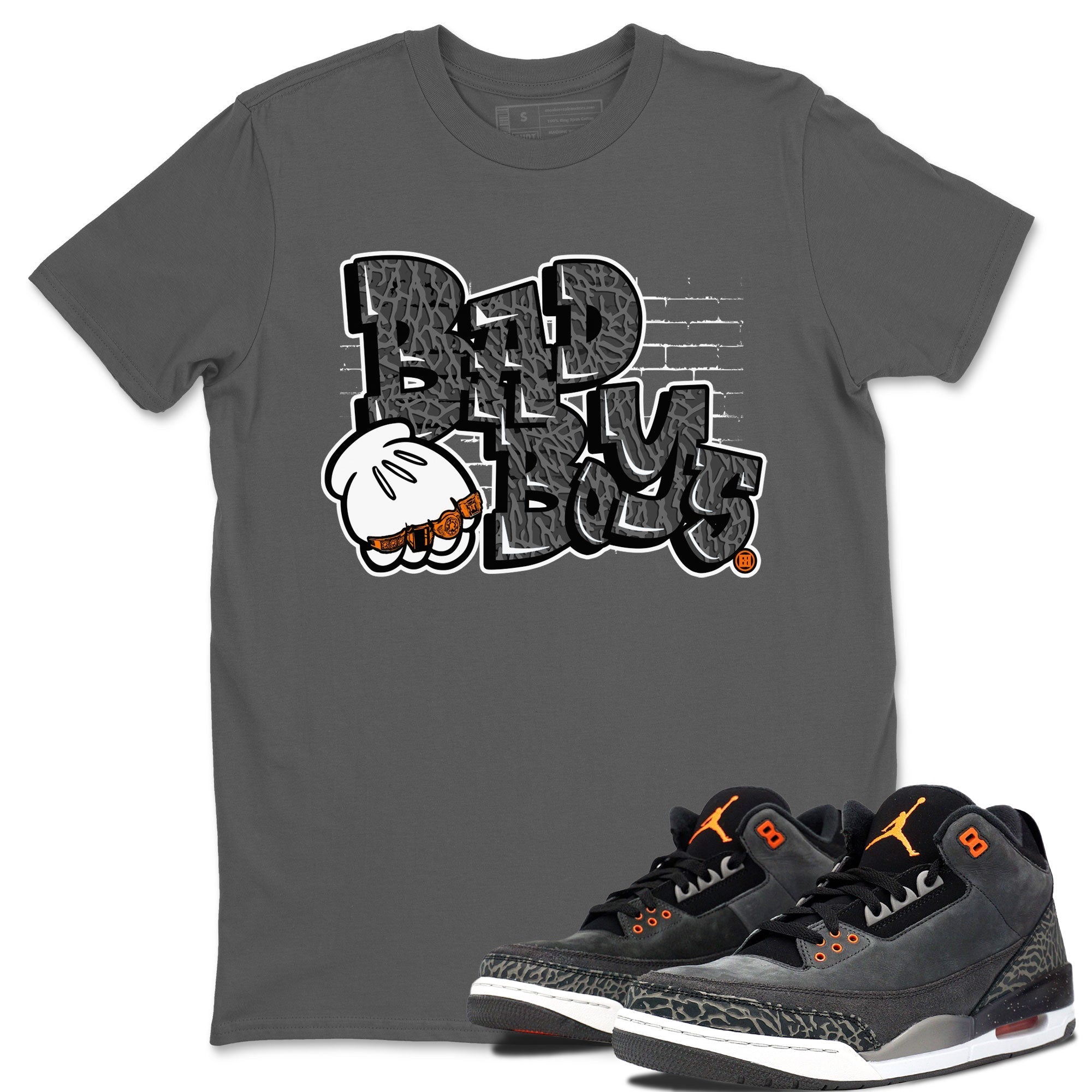 Jordan 3 Retro Fear AJ3 Grey shirt to match jordans Bad Boys sneaker tees Air Jordan 3 Fear Drip Gear Zone Crew Neck Casual Unisex Cool Grey 1 T-Shirt