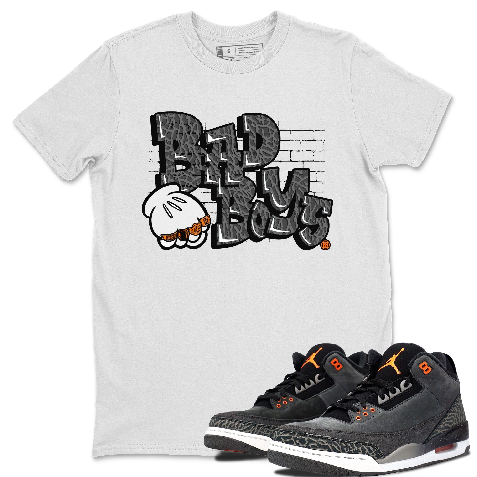 Jordan 3 Retro Fear AJ3 Grey shirt to match jordans Bad Boys sneaker tees Air Jordan 3 Fear Drip Gear Zone Crew Neck Casual Unisex White 1 T-Shirt