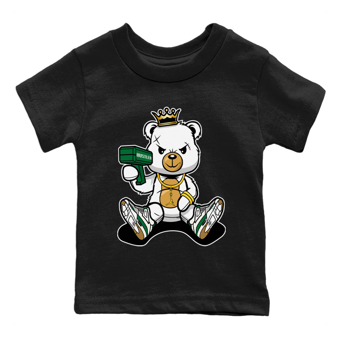 Air Jordan 4 Pine Green Bad King Baby Bear Baby and Kids Streetwear Sneaker Shirt Nike SB Air Jordan 4 Pine Green Kids Streetwear Sneaker Shirt Washing and Care Tip