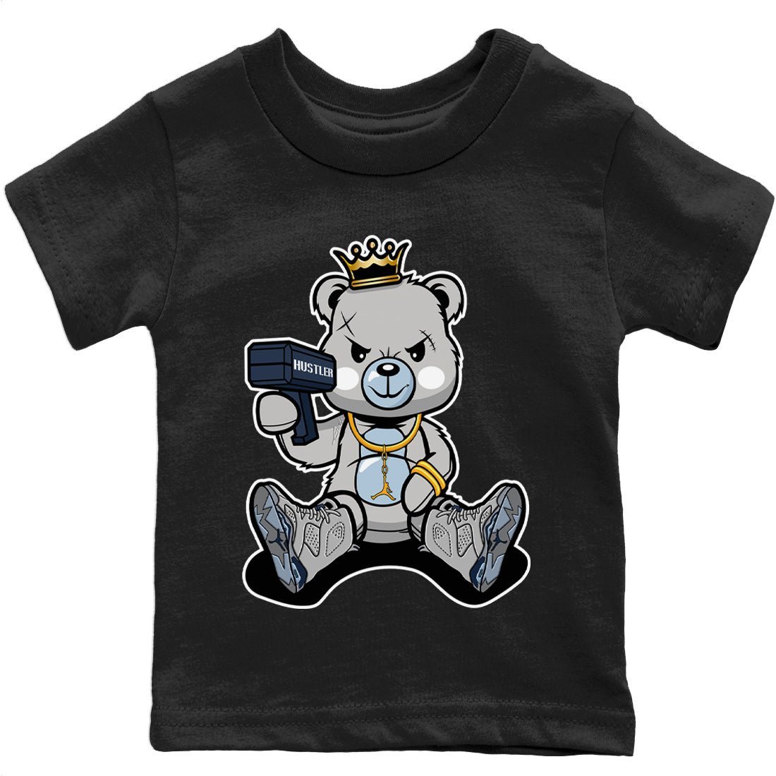 Jordan 6 Georgetown Sneaker Matching T-Shirt Bad King Baby Bear Sneaker Tees Jordan 6 Georgetown Sneaker Release Tees Kids Shirts