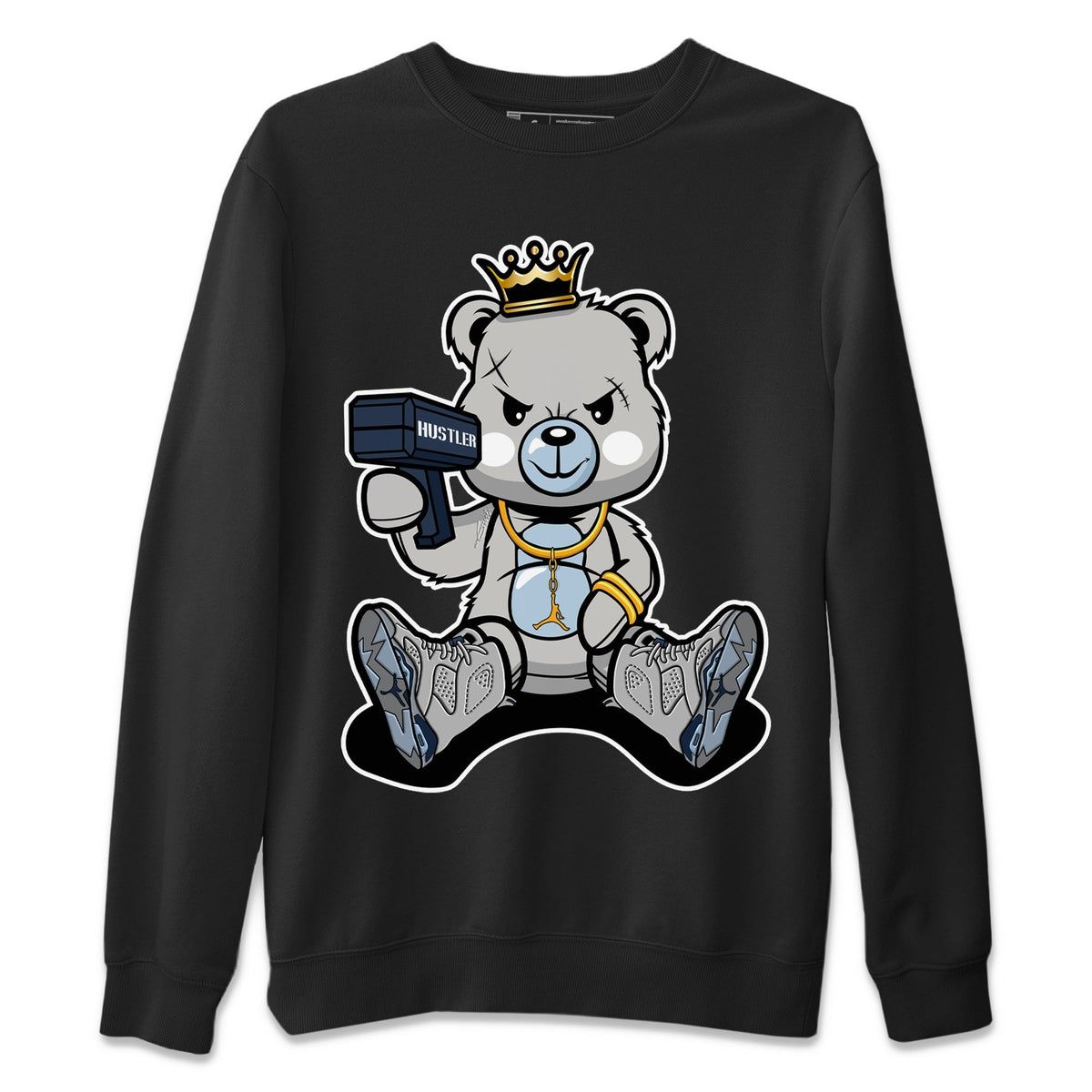 Jordan 6 Georgetown Sneaker Matching T-Shirt Bad King Baby Bear Sneaker Tees Jordan 6 Georgetown Sneaker Release Tees Crew Neck Tees