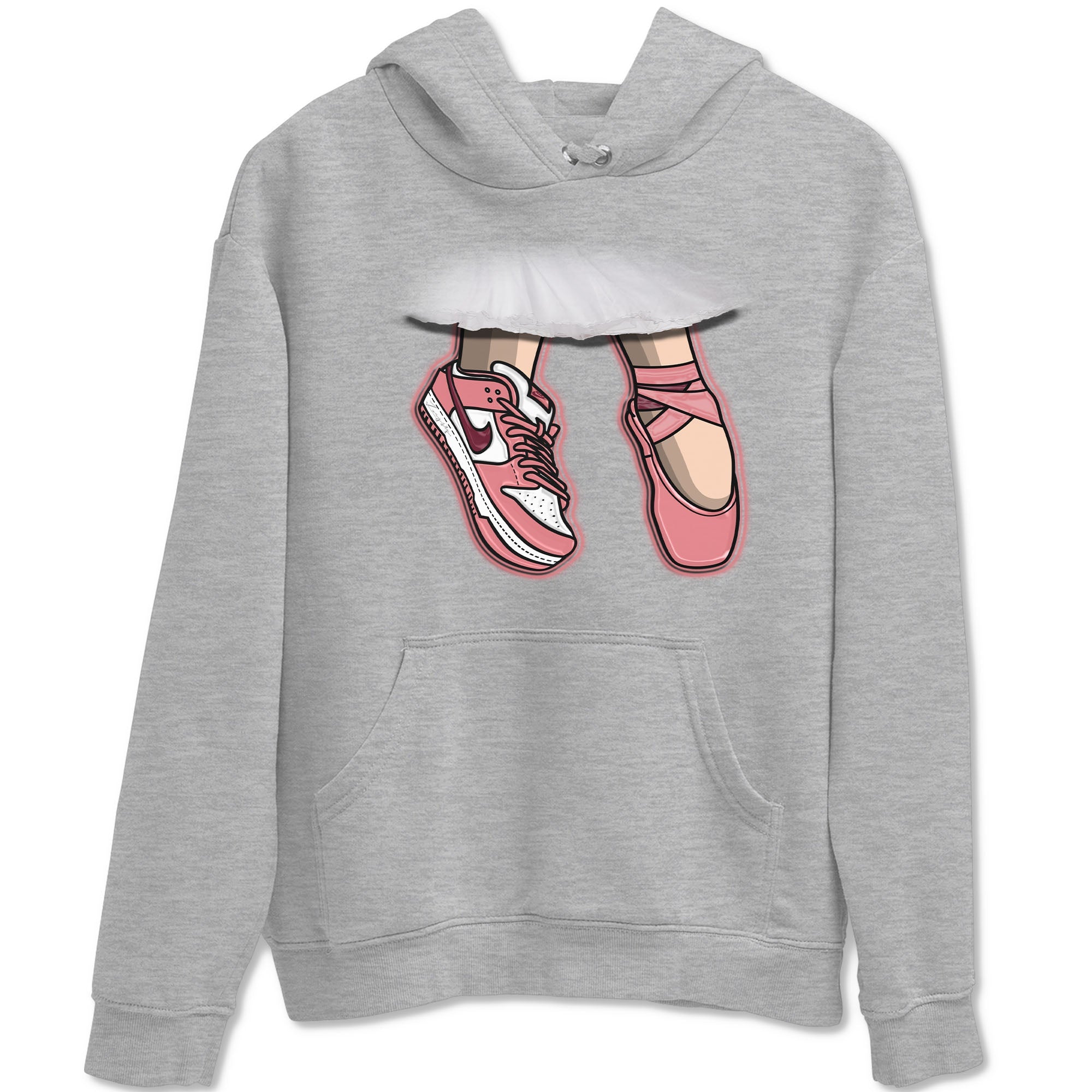 Dunk Valentine's Day shirt to match jordans Ballet Shoes sneaker tees Dunks Valentine's Day Drip Gear Zone unisex cotton Heather Grey 2 crew neck shirt