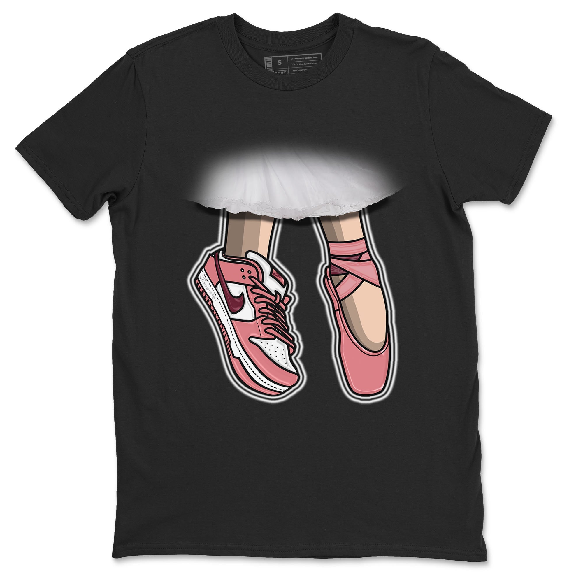 Dunk Valentine's Day shirt to match jordans Ballet Shoes sneaker tees Dunks Valentine's Day Drip Gear Zone unisex cotton Black 2 crew neck shirt