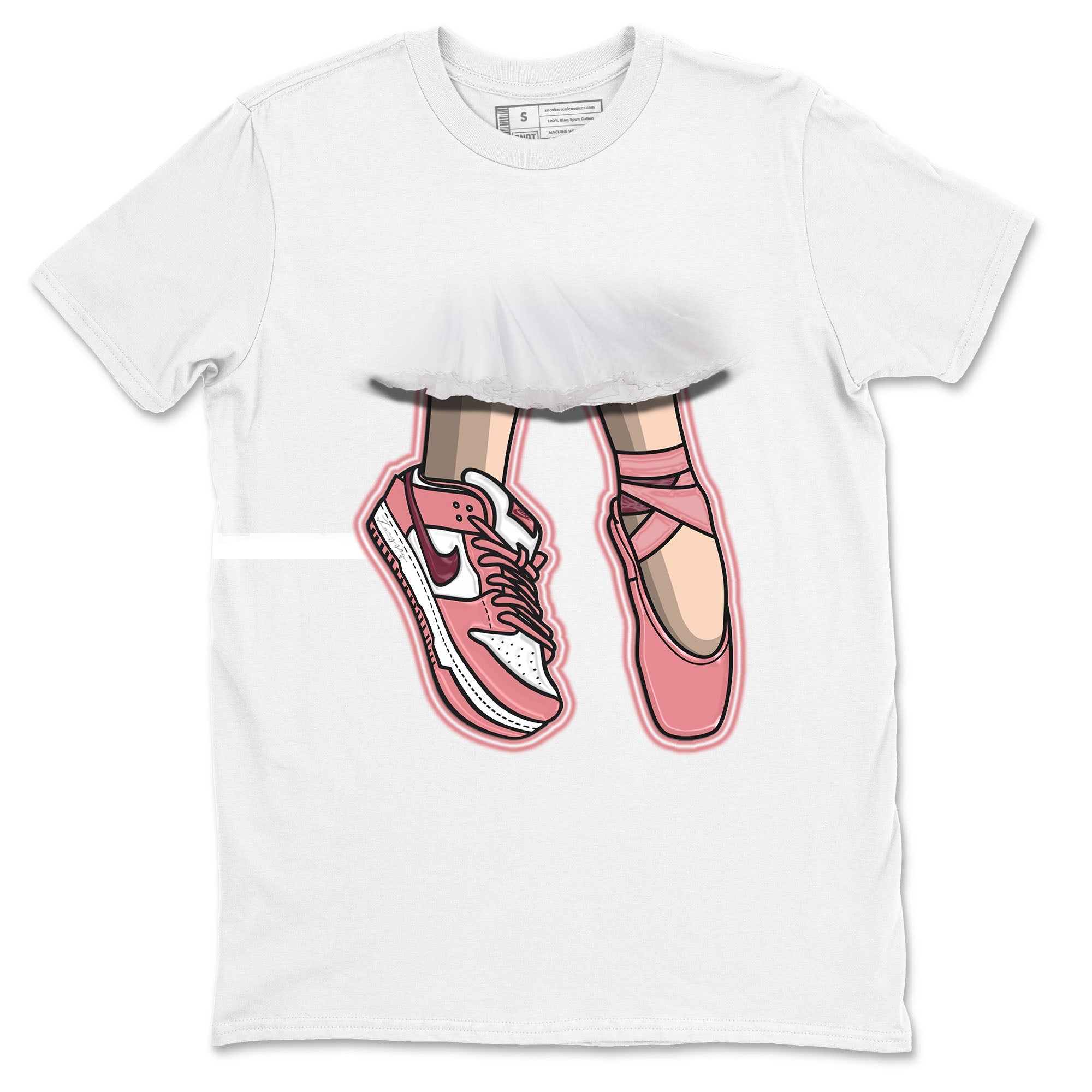 Dunk Valentine's Day shirt to match jordans Ballet Shoes sneaker tees Dunks Valentine's Day Drip Gear Zone unisex cotton White 2 crew neck shirt
