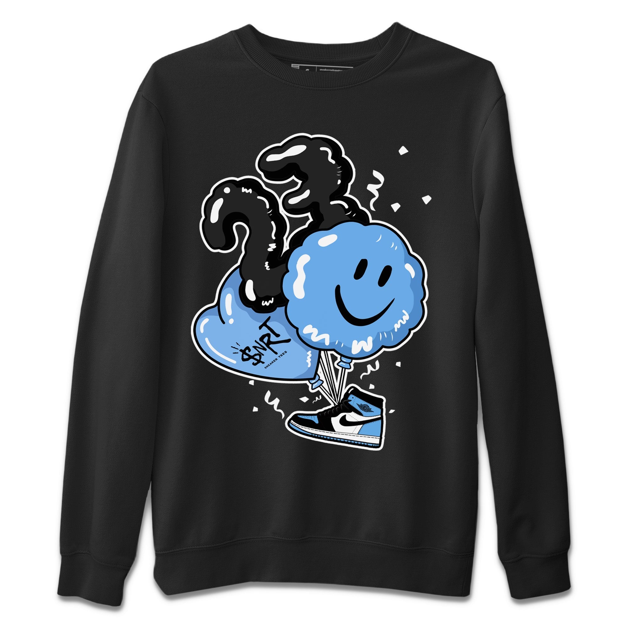 Air Jordan 1 Retro High OG UNC Toe Shirt to match Jordans Balloon Streetwear Sneaker Shirt Air Jordan 1 High OG UNC Toe Drip Gear Zone Sneaker Matching Clothing Crew Neck T-Shirts Black 2