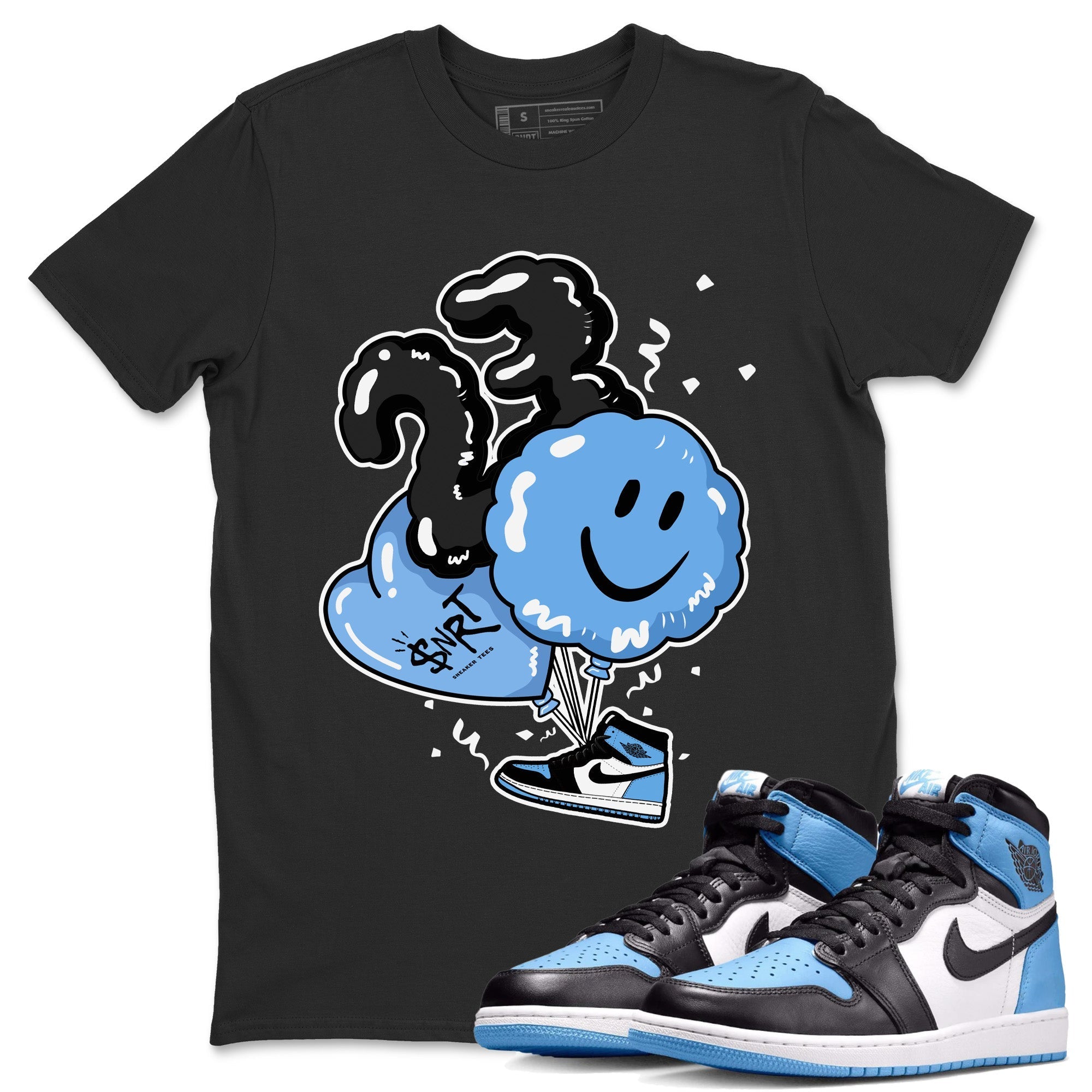 Air Jordan 1 Retro High OG UNC Toe Shirt to match Jordans Balloon Streetwear Sneaker Shirt Air Jordan 1 High OG UNC Toe Drip Gear Zone Sneaker Matching Clothing Crew Neck T-Shirts Black 1