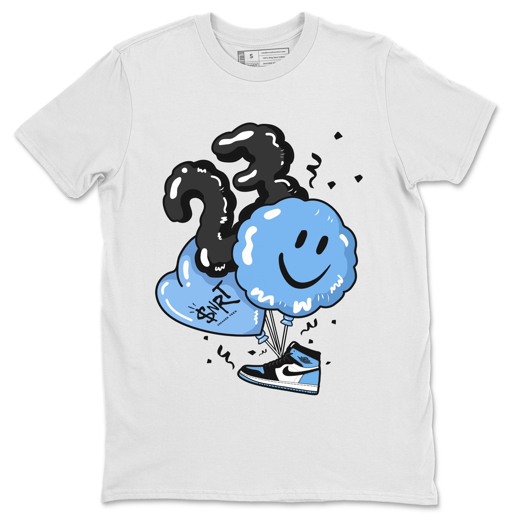 Air Jordan 1 Retro High OG UNC Toe Shirt to match Jordans Balloon Streetwear Sneaker Shirt Air Jordan 1 High OG UNC Toe Drip Gear Zone Sneaker Matching Clothing Crew Neck T-Shirts White 2