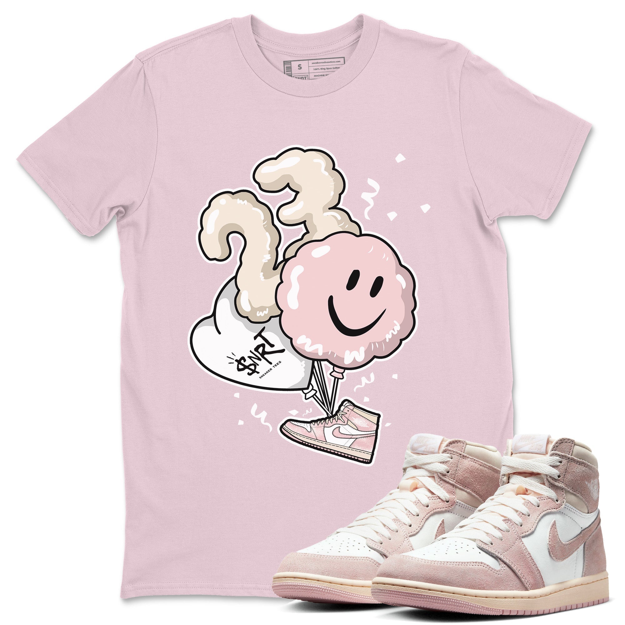 Air Jordan 1 Washed Pink Sneaker Match Tees Balloon Streetwear Sneaker Shirt Air Jordan 1 High OG WMNS Washed Pink Sneaker Release Tees Unisex Shirts Pink 1