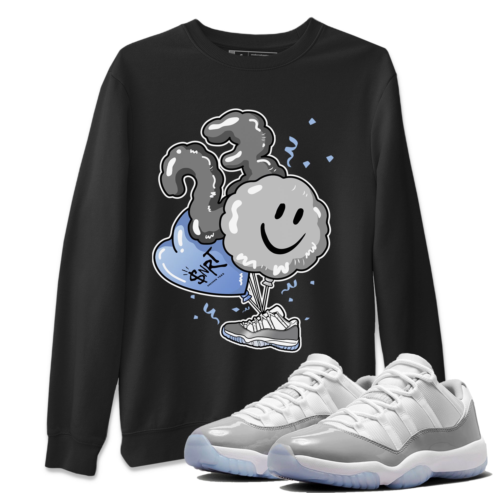 Air Jordan 11 White Cement Sneaker Match Tees Balloon Streetwear Sneaker Shirt Air Jordan 11 Cement Grey Sneaker Release Tees Unisex Shirts Black 1