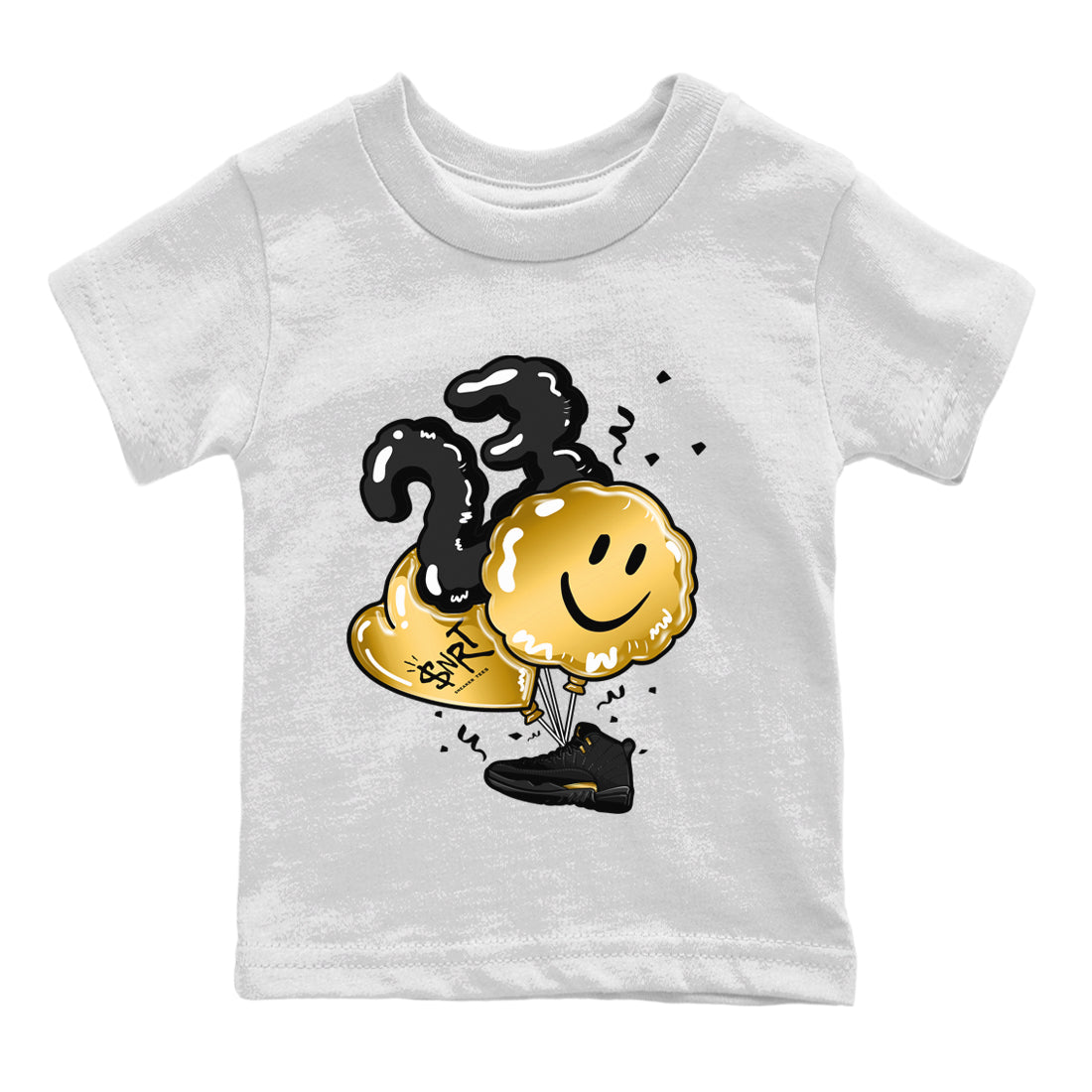 Jordan 12 Black Taxi Sneaker Matching T-Shirt Balloon Sneaker Tees Jordan 12 Black Taxi Sneaker Release Tees Kids Shirts